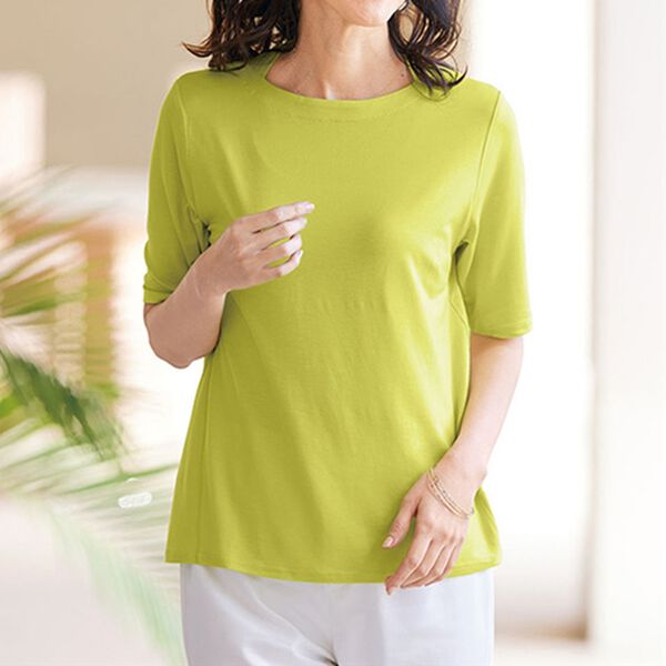 BELLUNA（ベルーナ）の「テンセル（ＴＭ）繊維ストレッチボートネックプルオーバー（カットソー）」｜詳細画像