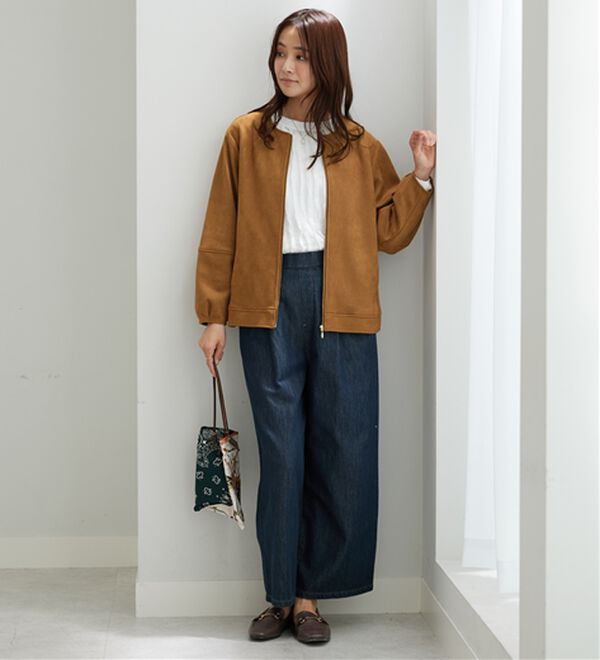 BELLUNA（ベルーナ）の「スエード調ランタン袖ミドル丈ジャケット（その他ジャケット）」｜詳細画像