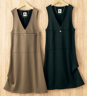 ルフラン（ルフラン）の「【２色組】「猫の毛が落ちやすい」ジャンパースカート（カットソーワンピース）」｜2色組