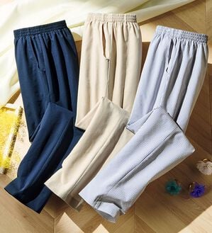 ルフラン（ルフラン）の「【３本組】サッカー素材テーパードパンツ＜ポピー＞（テーパードパンツ）」｜詳細画像