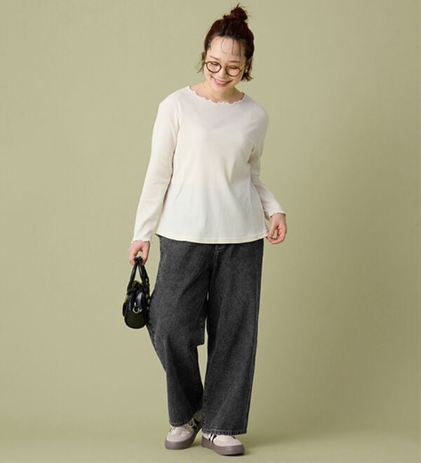 A HAPPY MARILYN（アハッピーマリリン）の「【Ｍ～７Ｌ】美脚＆美尻が叶う！優勝ワイドパンツ（ワイドパンツ・ガウチョ）」｜詳細画像