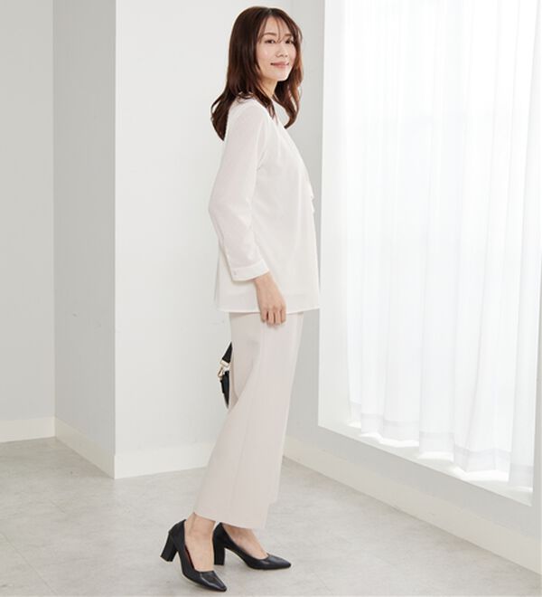 BELLUNA（ベルーナ）の「＜Ｃ／Ｓ＞ドットシフォンボウタイブラウス（ブラウス）」｜詳細画像