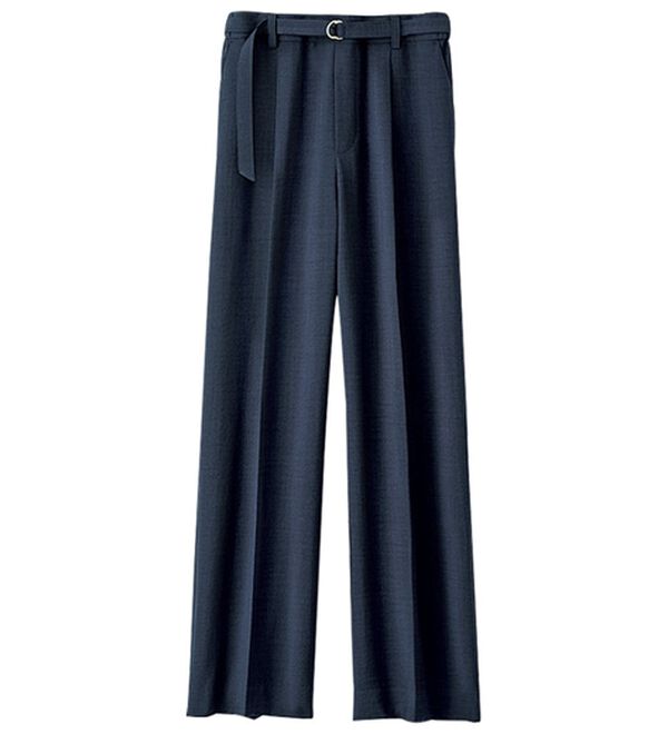 BELLUNA（ベルーナ）の「ヒンヤリ爽快！麻調ビンテージワイドパンツ（ワイドパンツ・ガウチョ）」｜詳細画像