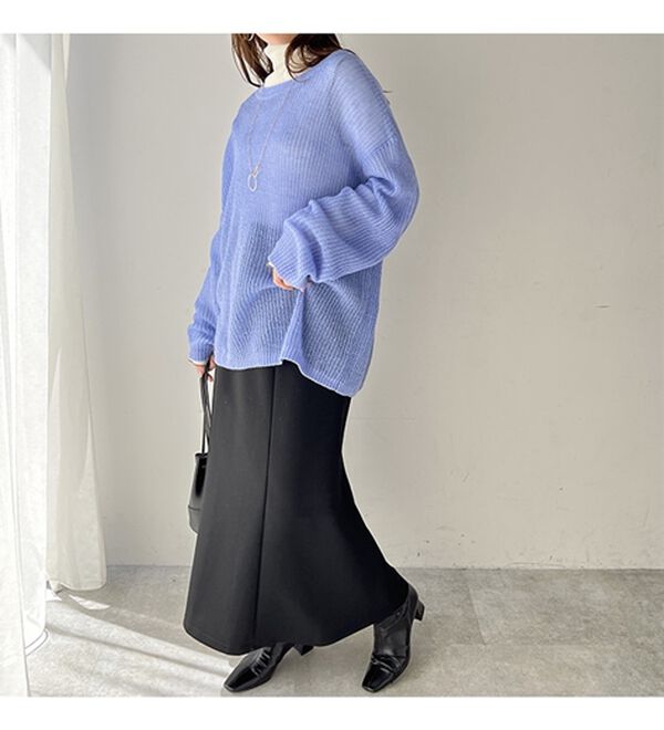 GeeRA（ジーラ）の「モヘアライクシアーオーバーニット（ニット・セーター）」｜詳細画像