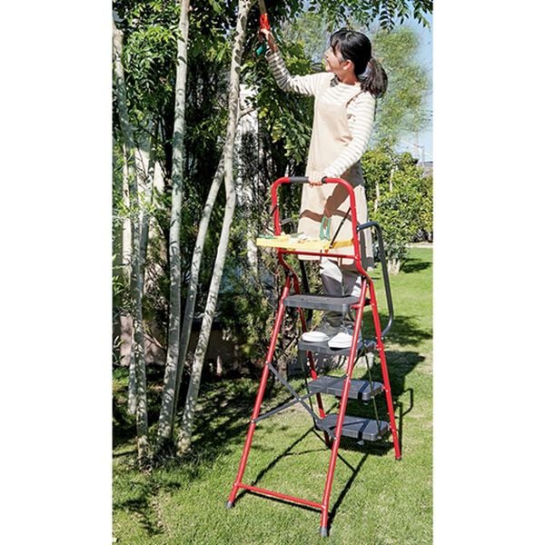 「便利なトレー付脚立（椅子・チェア・スツール）」｜詳細画像