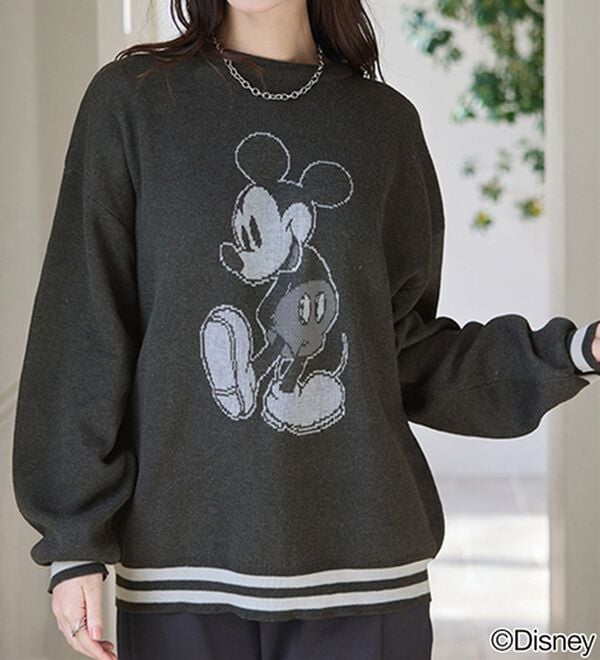 BELLUNA（ベルーナ）の「＜Ｄｉｓｎｅｙ＞【ミッキー】ジャカードゆったりセーター（ニット・セーター）」｜詳細画像