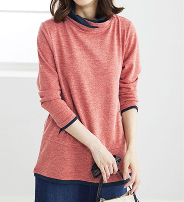 BELLUNA（ベルーナ）の「衿デザイン配色チュニック（チュニック）」｜詳細画像