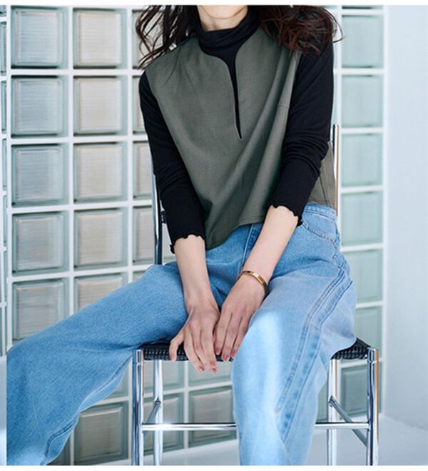 RANAN（ラナン）の「機能付！ベスト&times;キャミワンピースアンサンブル（その他ワンピース）」｜詳細画像