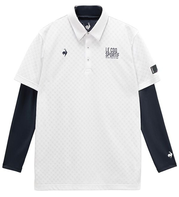 「＜ルコック＞３ＷＡＹチェックジャカード半袖シャツ＆インナーシャツ（メンズポロシャツ）」｜詳細画像