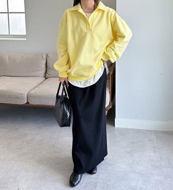 RANAN（ラナン）の「あったか裏起毛衿付きオーバーサイズスウェット（トレーナー・スウェット）」｜詳細画像