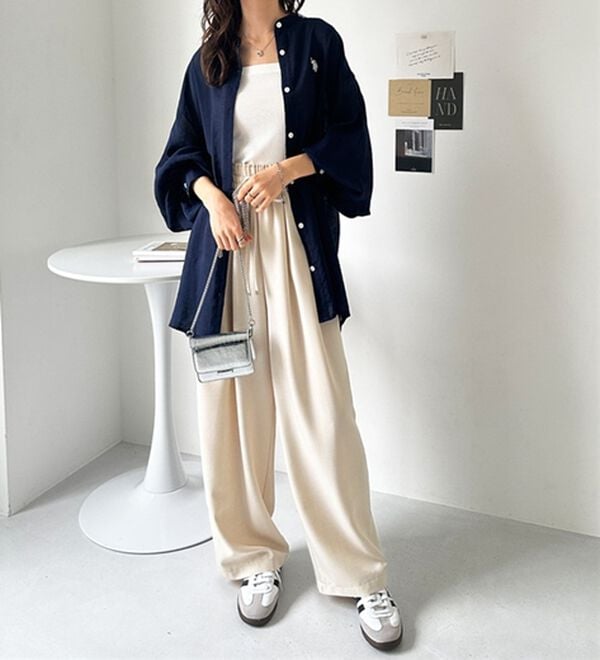 GeeRA（ジーラ）の「【Ｕ．Ｓ．　ＰＯＬＯ　ＡＳＳＮ．】バンドカラーシアーシャツ（シャツ）」｜詳細画像