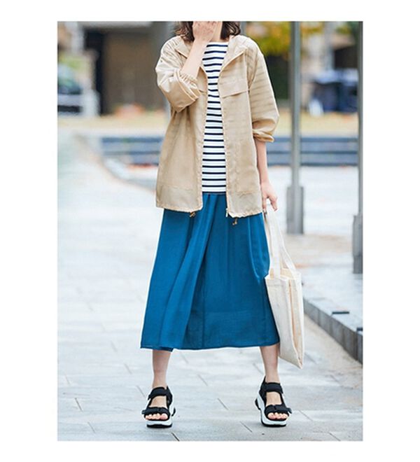 BELLUNA（ベルーナ）の「シアー素材ポケッタブルパーカー（パーカー）」｜詳細画像