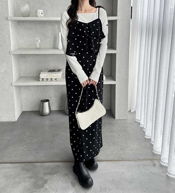 GeeRA（ジーラ）の「フリルキャミワンピース（カットソーワンピース）」｜詳細画像