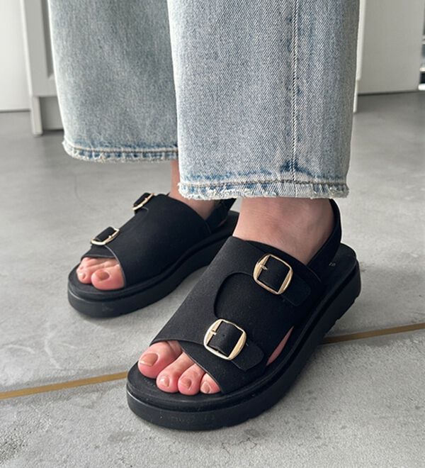 GeeRA（ジーラ）の「【ＵＳ．ＰＯＬＯ．ＡＳＳＮ】バックルデザインサンダル（サンダル・ミュール）」｜詳細画像