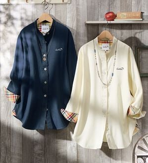 ルフラン（ルフラン）の「【ＡＰ】きちんと見えブラウスジャケット（シャツ）」｜2色組