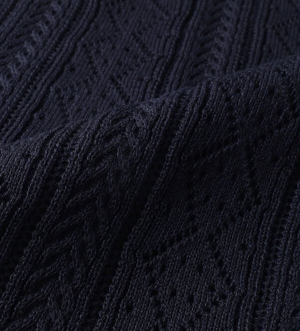 BELLUNA（ベルーナ）の「衿付き透かし編みニットカーディガン（ニットカーディガン）」｜詳細画像