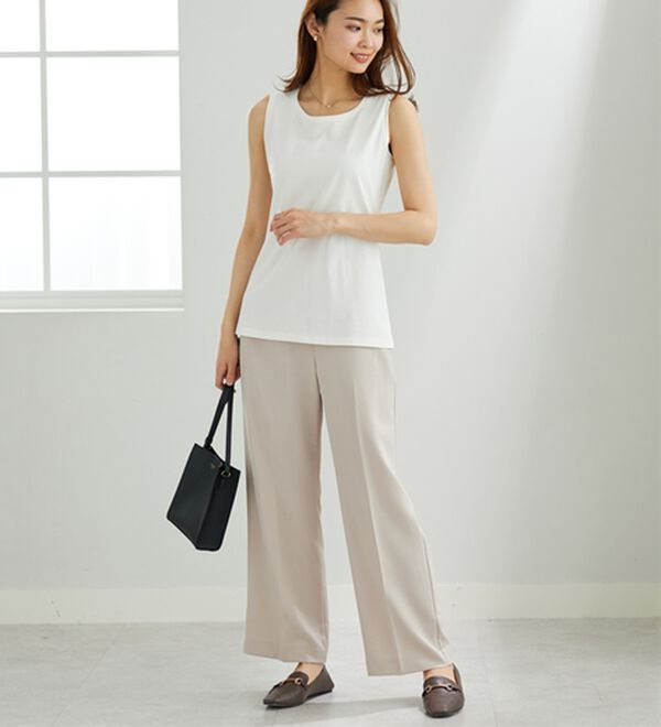 BELLUNA（ベルーナ）の「ヒンヤリ！綿１００％サマ見えタンクトップ（タンクトップ・キャミソール）」｜詳細画像