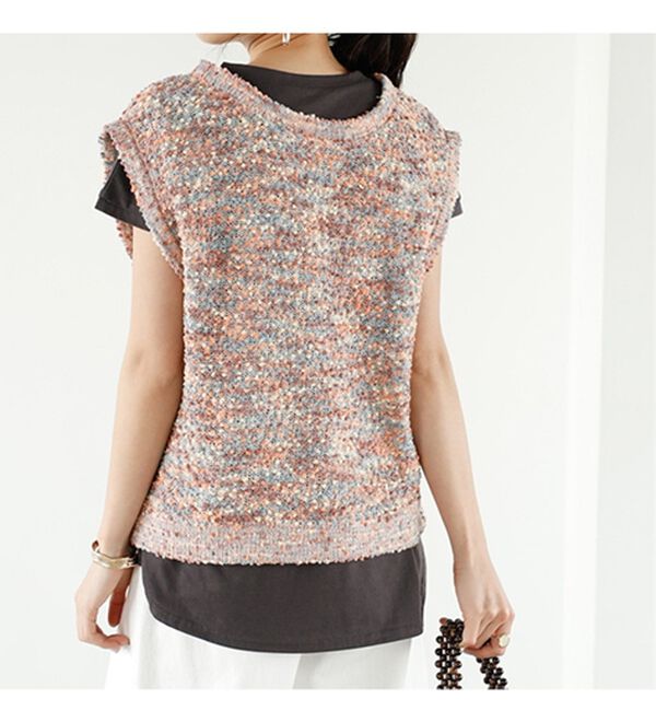 GeeRA（ジーラ）の「前後２ＷＡＹファンシーニットトップス（ニット・セーター）」｜詳細画像