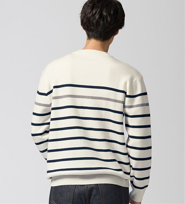 REMEN'S（リメンズ）の「【洗える】やわらかタッチボーダークルーネックセーター（メンズニット・セーター）」｜詳細画像