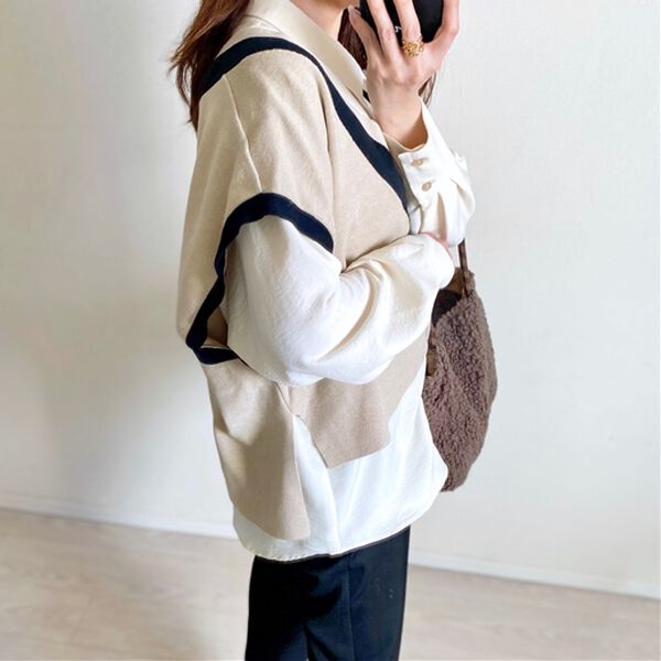 BELLUNA（ベルーナ）の「【低身長さん向け】ポケットデザインゆったりシャツ（シャツ）」｜詳細画像