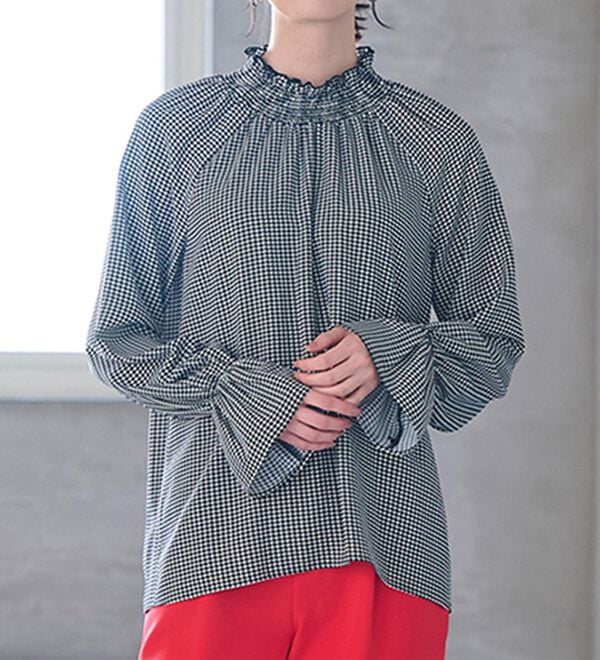 RANAN（ラナン）の「シャーリングハイネックキャンディーブラウス（ブラウス）」｜千鳥