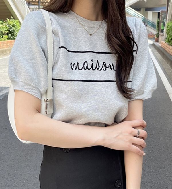 GeeRA（ジーラ）の「ロゴサマージャガードニット（ニット・セーター）」｜詳細画像