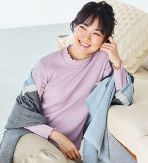 BELLUNA（ベルーナ）の「《ＨｕｇＲｅａｍコットン》メロウリブプルオーバー（カットソー）」｜ラベンダー