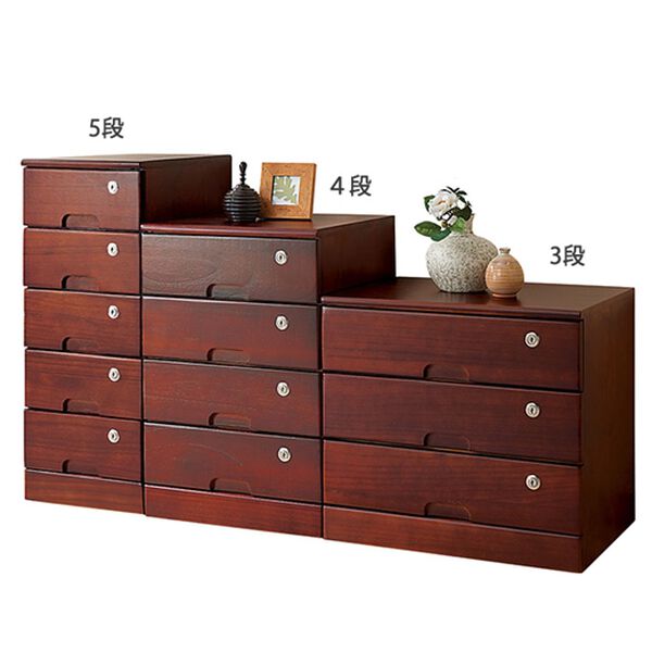 全段鍵付！天然木リビングチェスト - ベルーナ【公式】