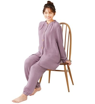 「オーガニックコットン３重ガーゼパジャマ（パジャマ・ルームウェア）」