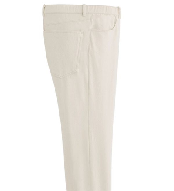 「グーンと伸びる！ひんやり肌心地パンツ（メンズフルレングスパンツ）」｜オフホワイト