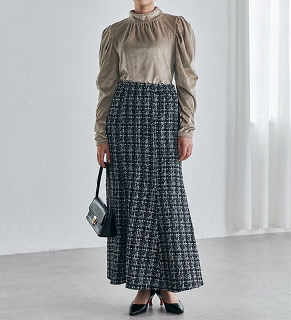 RANAN（ラナン）の「ベロアパワショルハイネックプルオーバー（カットソー）」｜詳細画像