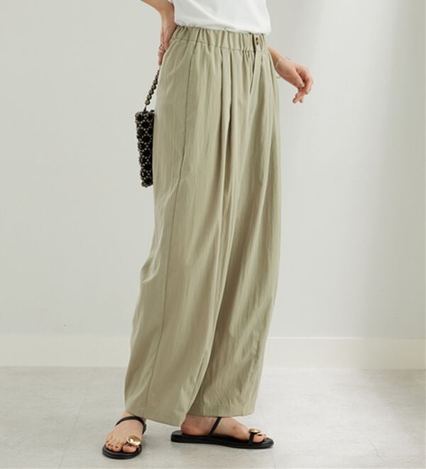 BELLUNA（ベルーナ）の「ビンテージ調タックワイドパンツ（ワイドパンツ・ガウチョ）」｜詳細画像