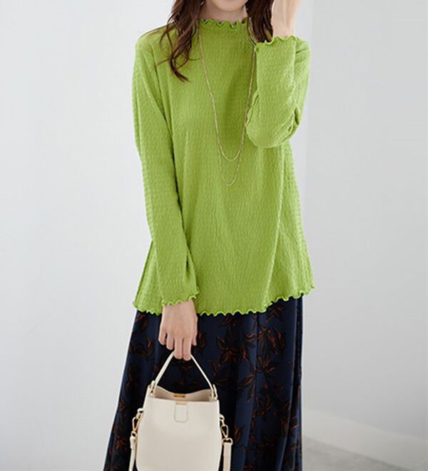 BELLUNA（ベルーナ）の「ジャカード素材メローデザインプルオーバー（カットソー）」｜詳細画像