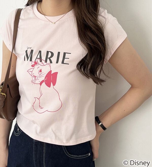 GeeRA（ジーラ）の「【Disney/ディズニー】別注〈Mickey Mouse＆Minnie Mouse〉〈Marie〉コンパクトプリントTシャツ（Tシャツ）」｜詳細画像