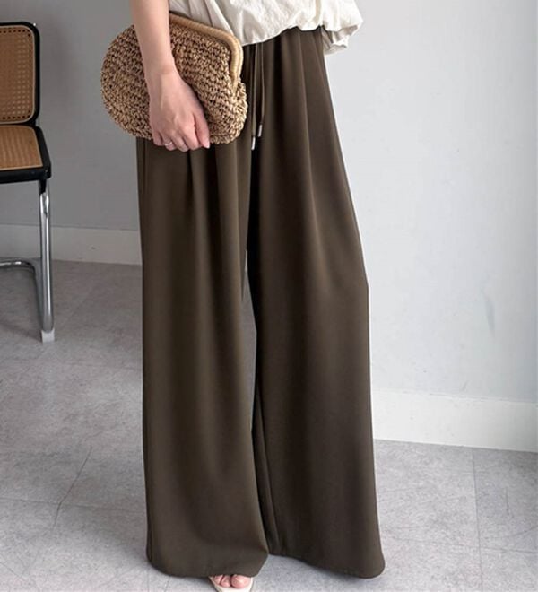 RANAN（ラナン）の「ひんやり！とろみ2タック体型カバーパンツ（フルレングスパンツ）」｜詳細画像