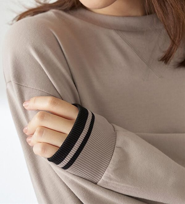 BELLUNA（ベルーナ）の「【メルティポンチ】配色リブ使いチュニック（チュニック）」｜詳細画像