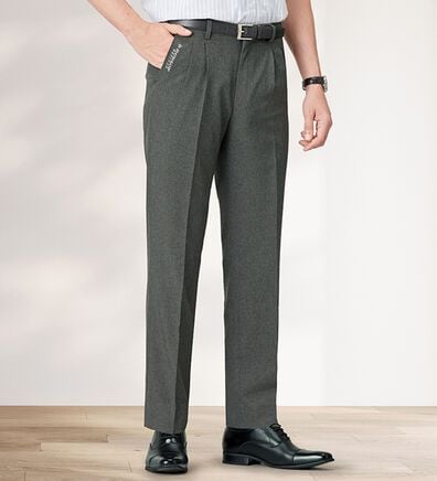 「【３本組】＜ダンロップ・リファインド＞吸汗速乾楽らく定番スラックス（メンズフルレングスパンツ）」