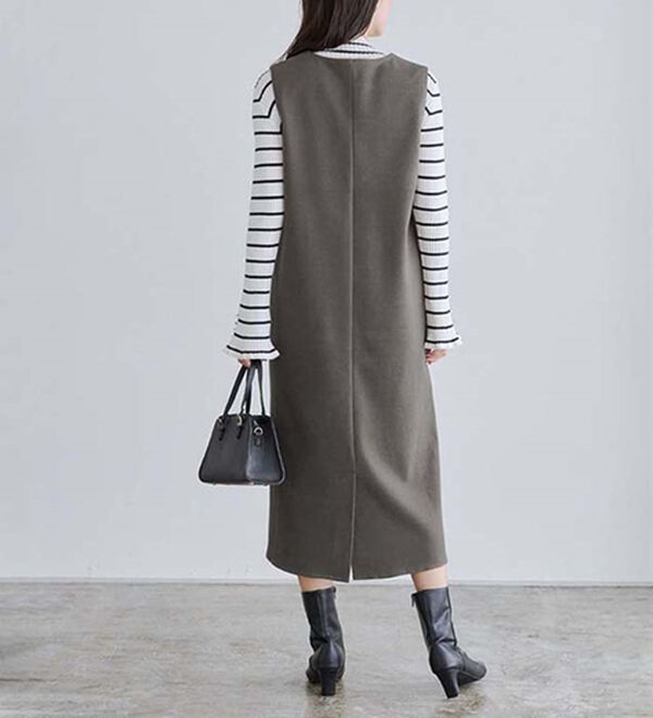 Pierrot（ピエロ）の「ウールタッチジャンパースカート（ジャンパースカート）」｜詳細画像