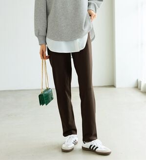 BELLUNA（ベルーナ）の「新触感！マシュマロみたいななめらかストレッチパンツ（フルレングスパンツ）」｜ブラウン
