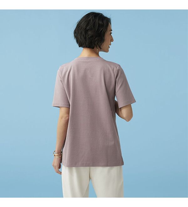 BELLUNA（ベルーナ）の「艶やか綿１００％シンプルプルオーバー（カットソー）」｜詳細画像