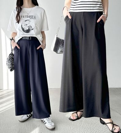 GeeRA（ジーラ）の「接触冷感！美脚ストレッチワイドパンツ（ワイドパンツ・ガウチョ）」