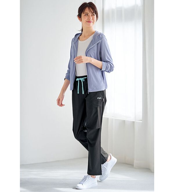 BELLUNA（ベルーナ）の「【２本組】＜ＦＩＬＡ＞ヒンヤリ！はっ水ストレッチパンツ（フルレングスパンツ）」｜詳細画像