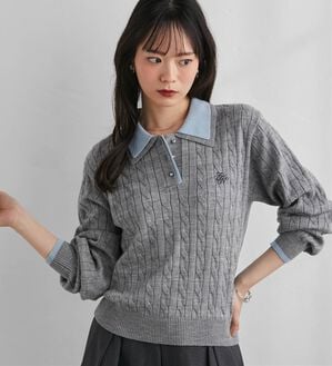 RANAN（ラナン）の「ダブルカラーニットポロ（ニット・セーター）」｜詳細画像