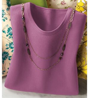 ルフラン（ルフラン）の「日本製ロイヤルクールプルオーバー（カットソー）」｜ローズ