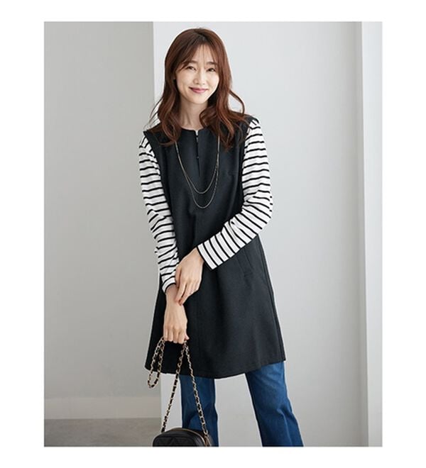 BELLUNA（ベルーナ）の「ウーリッシュ素材ジャンパースカート（ジャンパースカート）」｜詳細画像