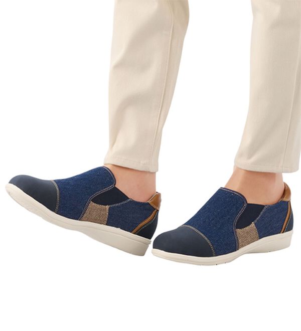 「タビバキ　キルトステッチ４Ｅ配色シューズ（スリッポン）」｜詳細画像