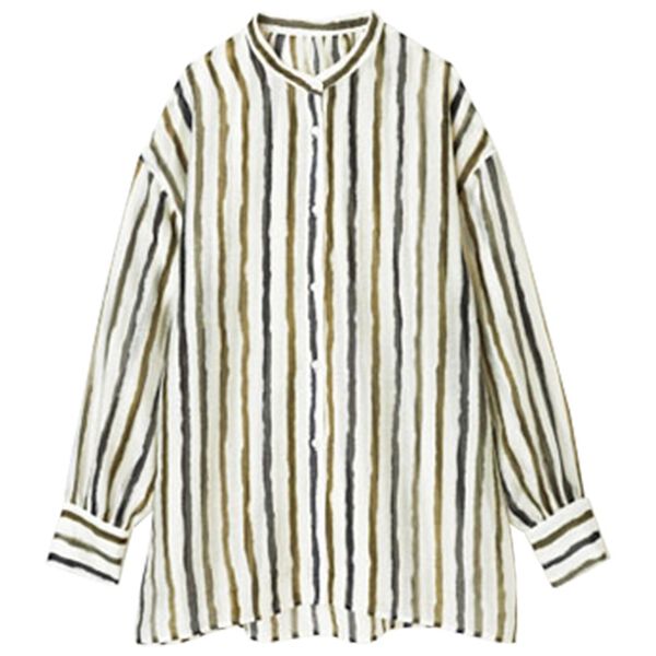 RANAN（ラナン）の「配色ストライプシャツ（シャツ）」｜詳細画像