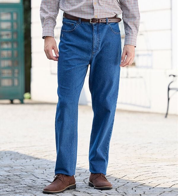 「＜ダンロップ・リファインド&times;コムルヴァン・オム＞蓄熱保温プレミアムジーンズ（メンズデニムパンツ）」｜詳細画像