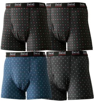 「【４枚組】＜イクシーズ＞染みないおしゃれなデザインパンツ（メンズ尿漏れパンツ）」｜レギュラー柄4枚組