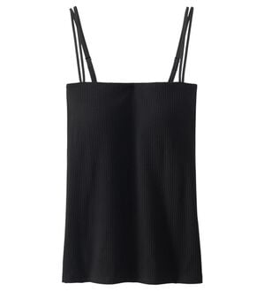 YU'NOW（ユナウ）の「【カップ付インナー】Ｗストラップブラキャミ（ブラトップ・カップ付きインナー）」｜ブラック